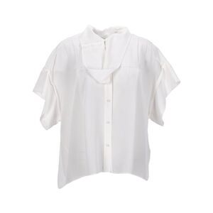 Iro Manly Buttoned Top in White Silk